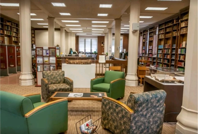 Photo of the Library's main floor