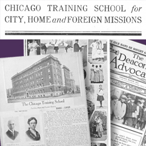 Collage of images related to the Chicago Training School