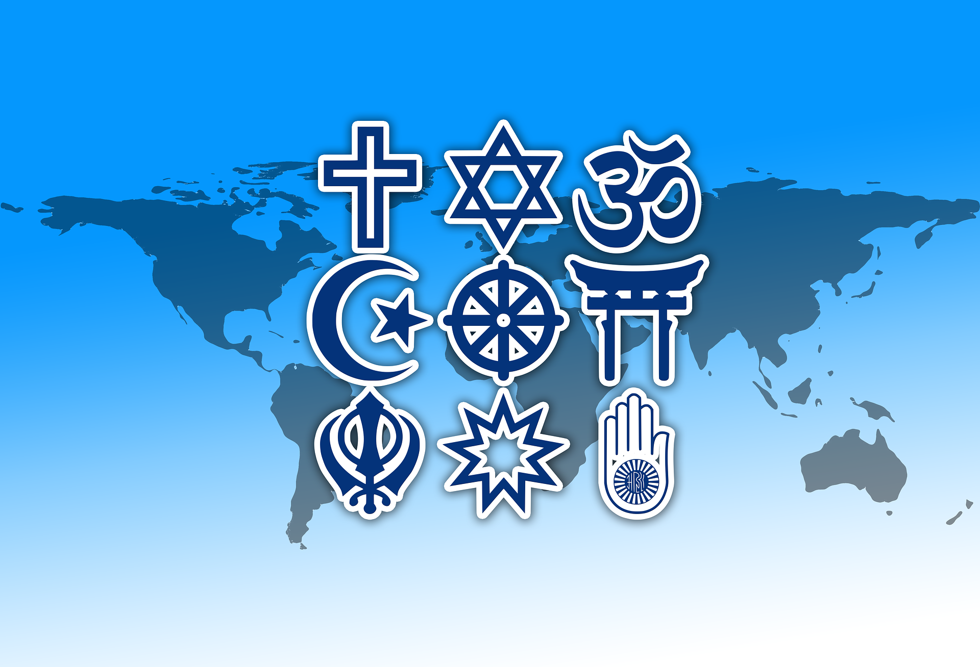 Image of Religious Symbols over Atlas